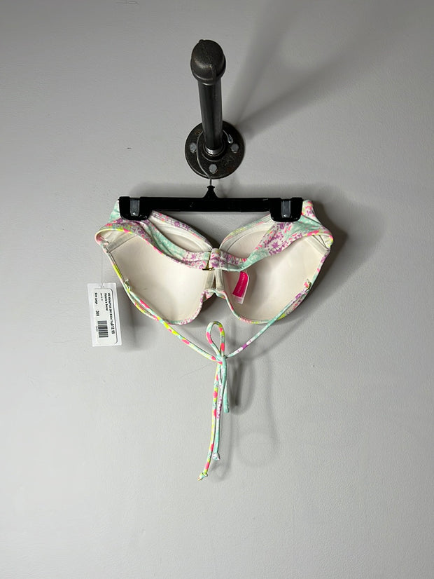 VS White/Pink 36C Bikini Top