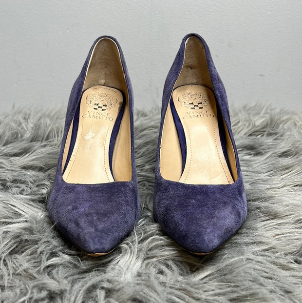 Vince Camuto Navy Suede Heels