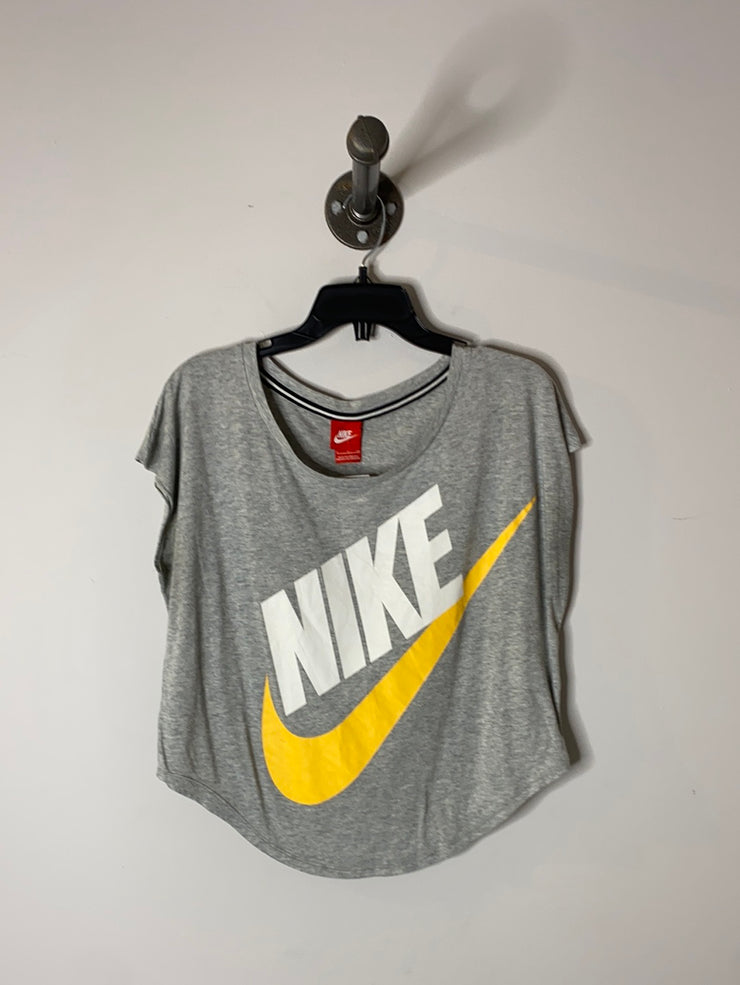 Nike Grey/Yellow Logo Tee